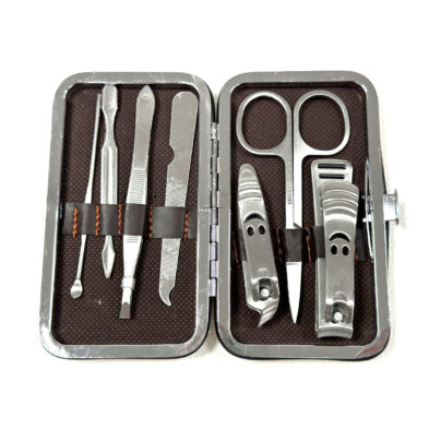 Compact Stainless Steel Manicure Set for Travel & Home