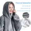 Sherpa Oversized Blanket Hoodie for Women – Lengthened Cozy Design ht