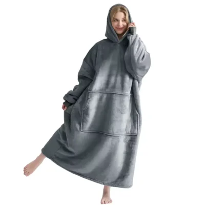 Oversized Sherpa Fluffle Wearable Blanket Hoodie for Adults – Ultra Warm fg