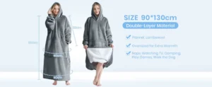 Oversized Sherpa Fluffle Wearable Blanket Hoodie for Adults – Ultra Warm